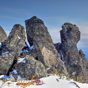 Каменные останцы  на плато Серебрянского камня.