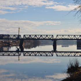 Мост ж.д. через Волгу