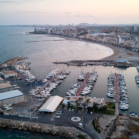 Puerto de El Campello, Alicante - drone photo