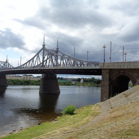 Тверь. Староволжский мост. Река Волга