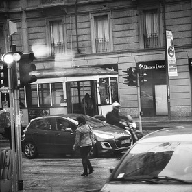 Милан. Дождь