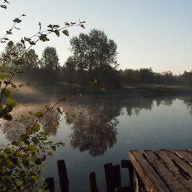 Утро на реке Лозьва