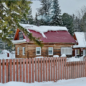 Зимняя деревенька