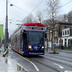 Амстердам. Рождественский трамвай.