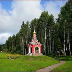 Церковь часовня на месте истока Москвы реки.
