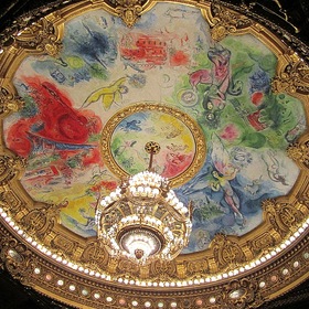 Роспись потолочного плафона в зрительном зале Гранд-Опера в Париже