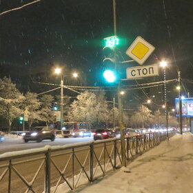 В Петербурге снег