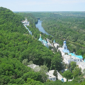 Свято-Успенская Святогорская лавра. Вид сверху