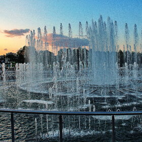 фонтан в Царицыно,сентябрьский вечер