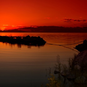 Закат на Ладожском озере