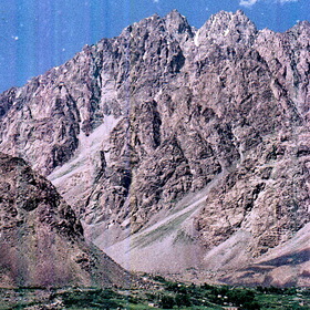 Дорога на Хорог, афганский берег, Памир, 1984 год