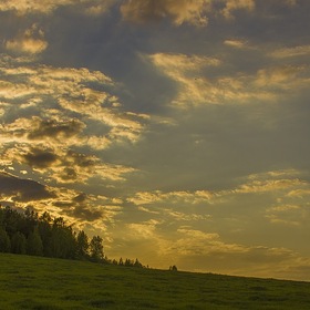 Закатное небо над местной горой "Меленка", Кушва