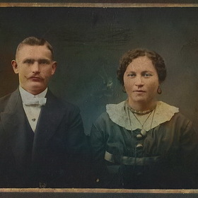 еще немного ретро,  бабушка и дедушка... 1917 год...город Геническ, Херсонская губерния