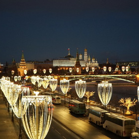 Вид Москвы с Патриаршего моста 29 .12.2018 года.